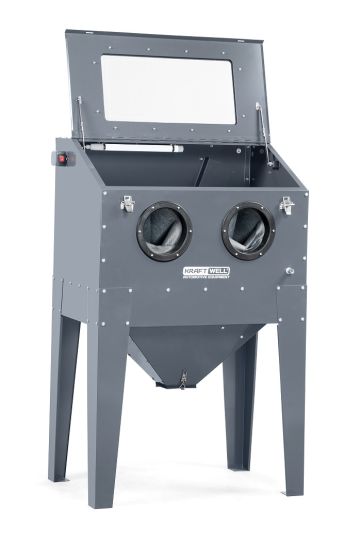 Пескоструйная камера KraftWell KRW-SB220F, с фронтальной загрузкой, 220 л, напольная, инжекторного типа, с давлением воздуха 6-8 бар