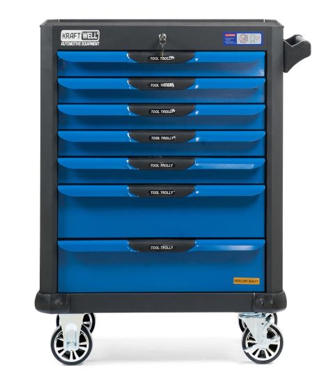 Тележка инструментальная KraftWell KRW-TTB+SET277, 7 ящиков с набором инструментов 277 предметов