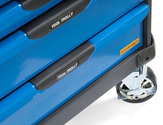 Тележка инструментальная KraftWell KRW-TTB+SET277, 7 ящиков с набором инструментов 277 предметов