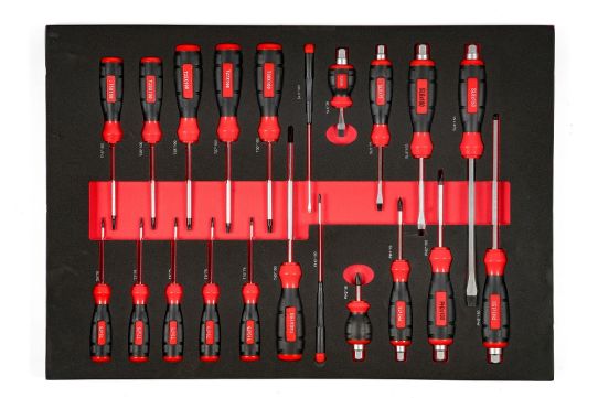 Тележка инструментальная KraftWell KRW-TTB+SET277, 7 ящиков с набором инструментов 277 предметов