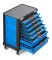 Тележка инструментальная KraftWell KRW-TTB+SET277, 7 ящиков с набором инструментов 277 предметов