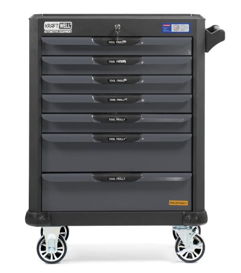 Тележка инструментальаня KraftWell KRW-TTG+SET277, 7 ящиков, с набором инструментов 277 предметов