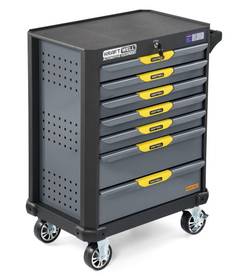 Тележка инструментальаня KraftWell KRW-TTG+SET277, 7 ящиков, с набором инструментов 277 предметов