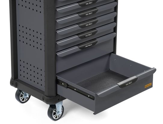 Тележка инструментальаня KraftWell KRW-TTG+SET277, 7 ящиков, с набором инструментов 277 предметов