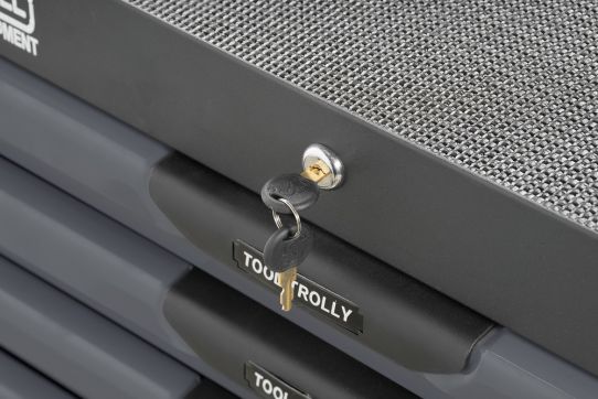 Тележка инструментальаня KraftWell KRW-TTG+SET277, 7 ящиков, с набором инструментов 277 предметов