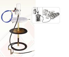 Нагнетатель смазки для бочек на 60 л, Техносоюз TS77060 8 бар, пневматический, с коэффициентом сжатия 50:1