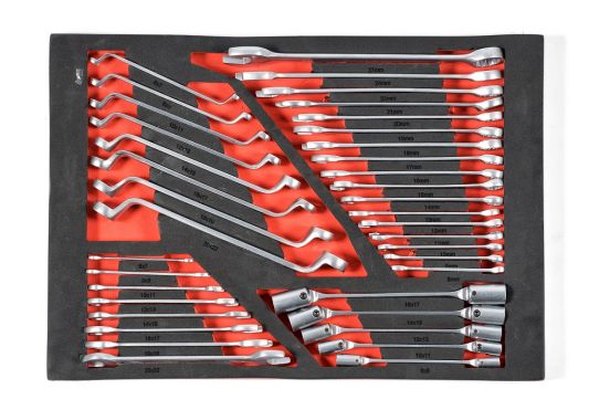 Тележка инструментальная KraftWell KRW-TTG+SET157, 5 ящиков, с набором инструментов 157 предметов