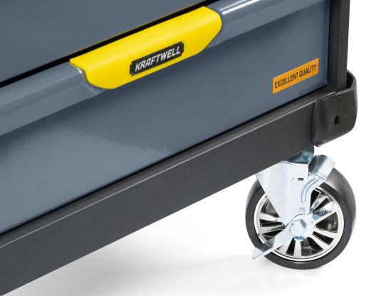 Тележка инструментальная KraftWell KRW-TTG+SET157, 5 ящиков, с набором инструментов 157 предметов
