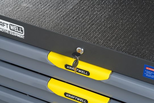 Тележка инструментальная KraftWell KRW-TTG+SET157, 5 ящиков, с набором инструментов 157 предметов