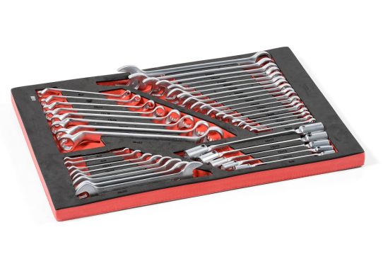 Тележка инструментальная KraftWell KRW-TTG+SET157, 5 ящиков, с набором инструментов 157 предметов