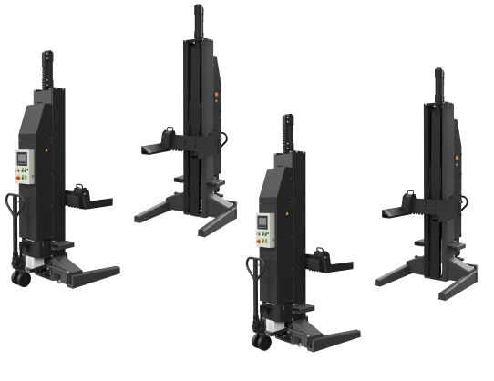 Подкатной подъемник для грузовых автомобилей электрогидравлический 34т KraftWell KRW4H8, 4 колонны