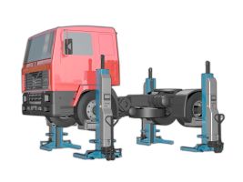 Подкатной подъемник для грузовых автомобилей электрогидравлический 34т KraftWell KRW4H8, 4 колонны