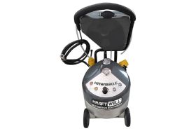 Установка для прокачки тормозной жидкости электрическая 220В, с регулировкой скорости подачи, передвижная, KraftWell KRW1880.E