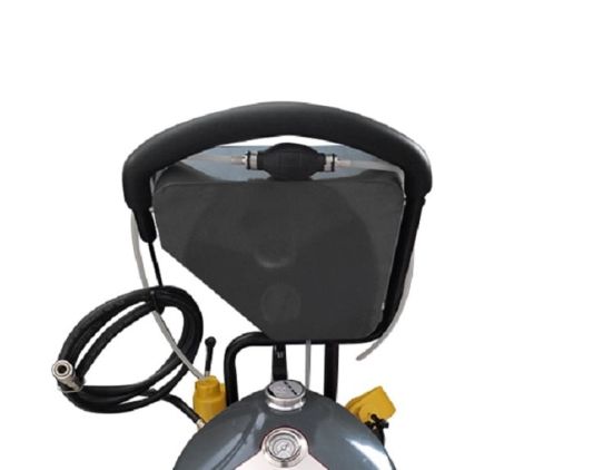 Установка для прокачки тормозной жидкости электрическая 220В, с регулировкой скорости подачи, передвижная, KraftWell KRW1880.E