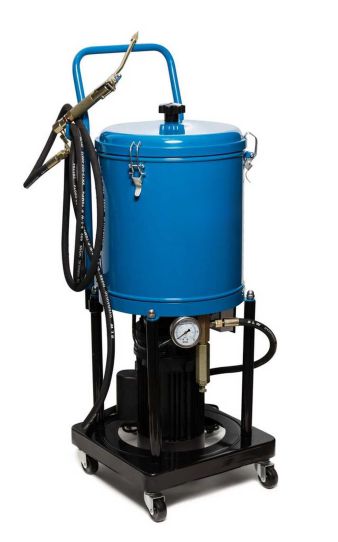 Нагнетатель смазки электрический на 25 л, 400 бар, 4 м шланг, 220 В, 1,1 кВт Rock Force RF-HG-69230