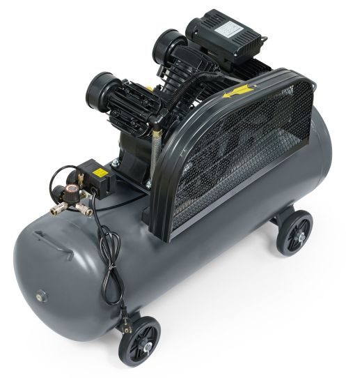 Поршневой компрессор 100 л, 420 л/м, 380В, 2.2 кВт, ременной, масляный KraftWell KRW-AC420-100L