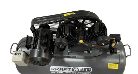 Поршневой компрессор 200 л, 580 л/м, 380В, 3 кВт, ременной, масляный KraftWell KRW-AC580-200L