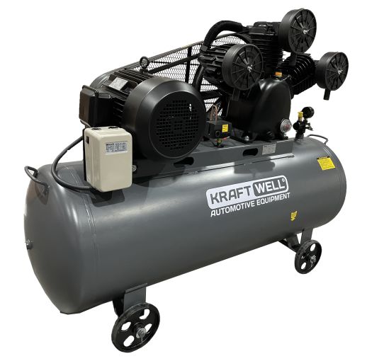 Поршневой компрессор 300 л, 950 л/м, 380В, 5.5 кВт, ременной, масляный KraftWell KRW-AC950-300L