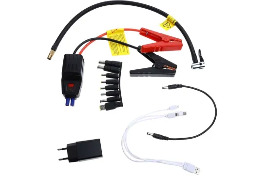 Бустер с компрессором 10 бар и максимально пусковым током 450А, Power Bank 12Ач, Li-Ion 12000мАч, с фонариком и дисплеем GTE-P150
