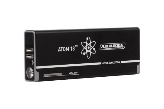 Пусковое устройство бустер для запуска легковых авто 12В, встроенный Power Bank 18000мАч, Aurora ATOM 18 EVOLUTION 20361