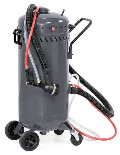 Пескоструйный аппарат напорный KraftWell KRW-SB100H 104 л мобильный для автосервиса