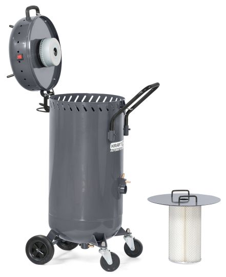 Пескоструйный аппарат напорный KraftWell KRW-SB100H 104 л мобильный для автосервиса