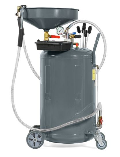 Установка для откачки масла/антифриза через щуп на 80 литров пневматическая KraftWell KRW1832.80L