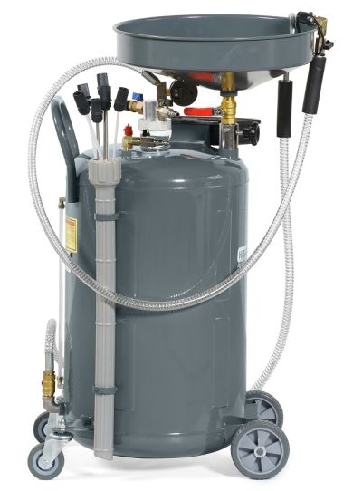 Установка для откачки масла/антифриза через щуп на 80 литров пневматическая KraftWell KRW1832.80L