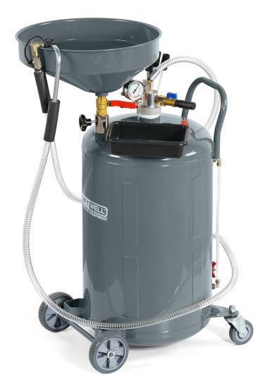 Установка для откачки масла/антифриза через щуп на 80 литров пневматическая KraftWell KRW1832.80L