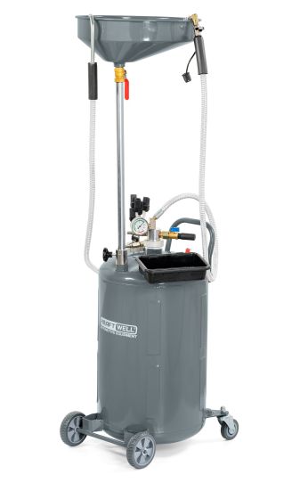 Установка для откачки масла/антифриза через щуп на 80 литров пневматическая KraftWell KRW1832.80L