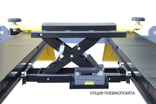 Четырехстоечный подъемник электрогидравлический 4т 380В KraftWell QUATTRO 4W4.3 с траверсой