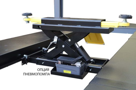 Четырехстоечный подъемник электрогидравлический 4т 380В KraftWell QUATTRO 4W4.3 с траверсой