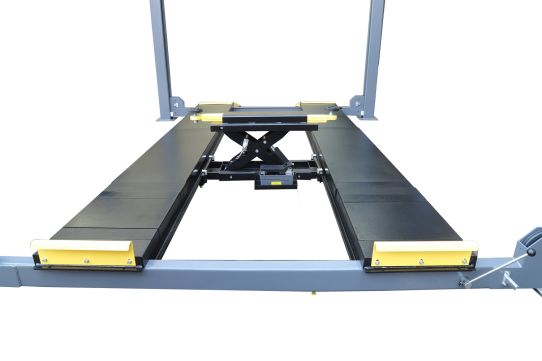 Четырехстоечный подъемник электрогидравлический 4т 380В KraftWell QUATTRO 4W4.3 с траверсой