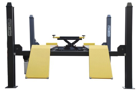 Четырехстоечный подъемник электрогидравлический 4т 380В KraftWell QUATTRO 4W4.3 с траверсой