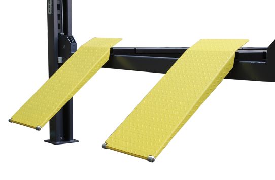 Четырехстоечный подъемник электрогидравлический 4т 380В KraftWell QUATTRO 4W4.3 с траверсой