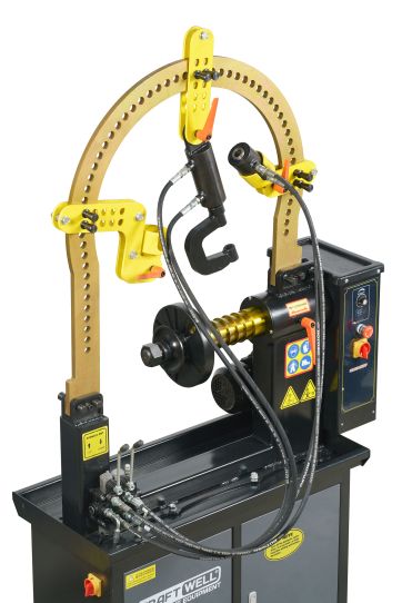  Станок для правки литых дисков от сети 220В, один цилиндр, ручное вращение  KraftWell KRW-RS28M/220