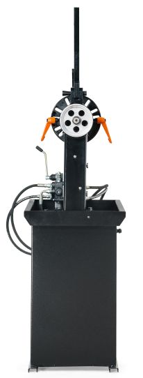 Станок для правки литых дисков от сети 380В, один цилиндр, ручное вращение KraftWell KRW-RS28M