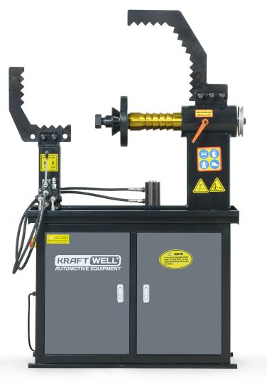Станок для правки литых дисков от сети 380В, один цилиндр, ручное вращение KraftWell KRW-RS28M