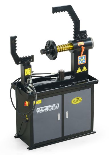 Станок для правки литых дисков от сети 380В, один цилиндр, ручное вращение KraftWell KRW-RS28M