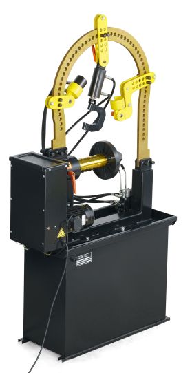 Станок для правки литых дисков от сети 380В, один цилиндр, ручное вращение KraftWell KRW-RS28M