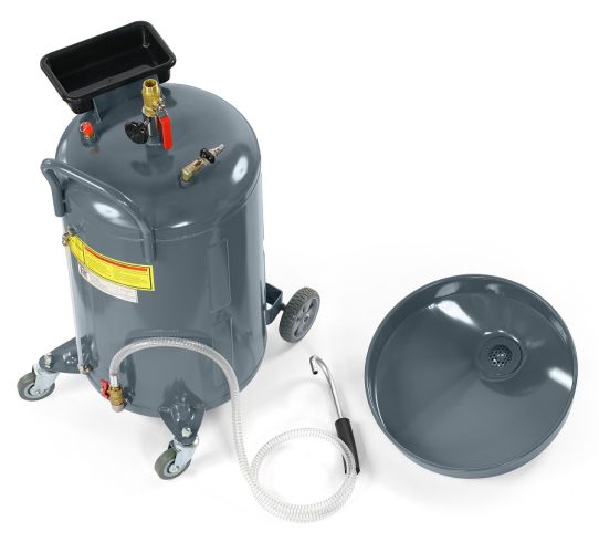 Установка для слива масла и антифриза ручная на 80 литров передвижная KraftWell KRW1803.80L