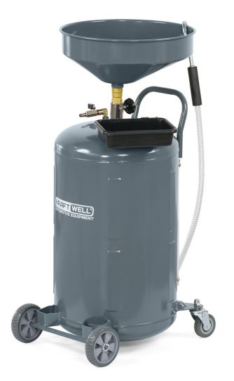 Установка для слива масла и антифриза ручная на 80 литров передвижная KraftWell KRW1803.80L