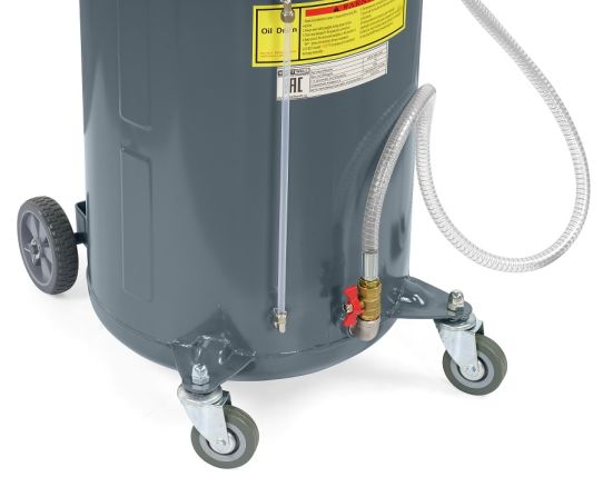 Установка для слива масла и антифриза ручная на 80 литров передвижная KraftWell KRW1803.80L