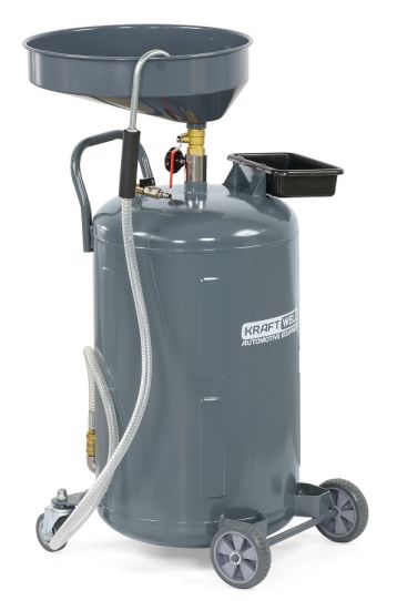 Установка для слива масла и антифриза ручная на 80 литров передвижная KraftWell KRW1803.80L