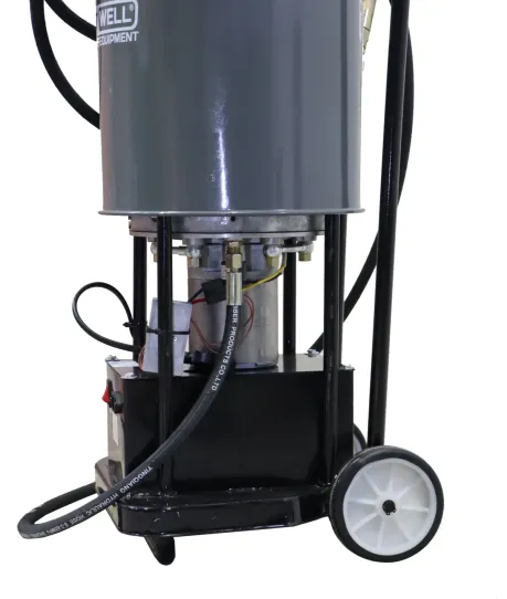 Нагнетатель смазки электрический от сети 24в, емкость 20 л, давление до 400 бар, производительность 350 г/мин KRW1797.EN KraftWell