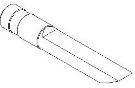 Пуансон к CC300 в форме ножа-стамески L=120 мм Comec CC314
