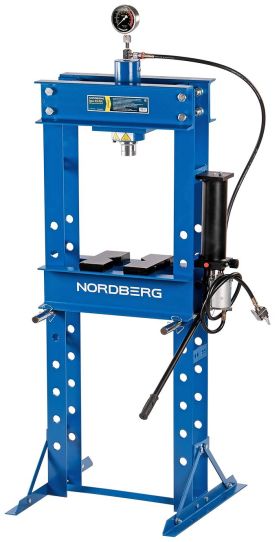 Пресс пневмогидравлический Nordberg N3630AL 30т, напольный, с ручным и пневмо приводом,  подвижным цилиндром