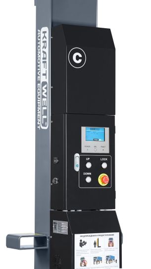 Подкатной подъемник для грузовых автомобилей электрогидравлический 10т KraftWell COMBI2.5, 4 колонны