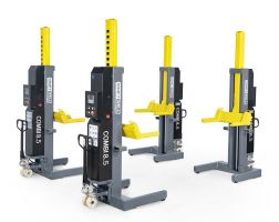 Подкатной подъемник для грузовых автомобилей электрогидравлический 34т KraftWell COMBI8.5, 4 колонны