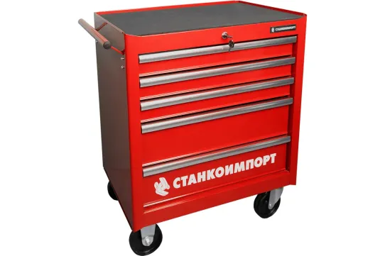 Тележка инструментальная Станкоимпорт BTD-271051CIS red, 5 ящиков, без инструментов